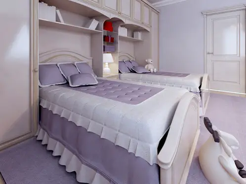 French Country Kids Bedrooms in Light Lilac