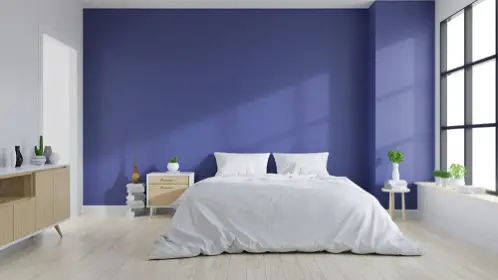 Light Scandinavian Bedrooms in Light Lilac