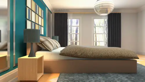 Accented Modern Teal Bedrooms 