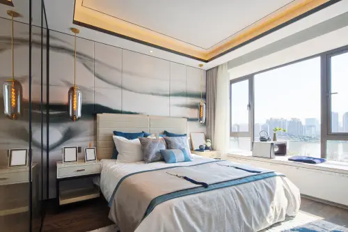Open & Airy Contemporary Teal Bedrooms