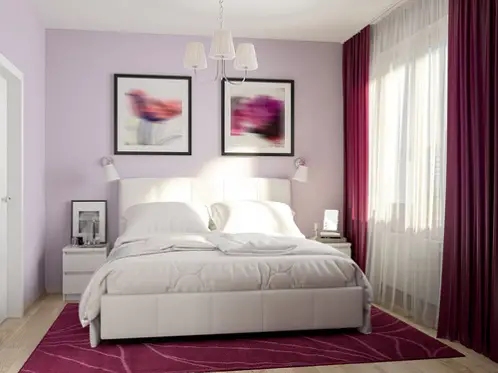 Scandinavian Bedrooms in Light Lilac