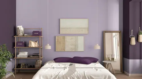 Rustic Bedrooms in Light Lilac