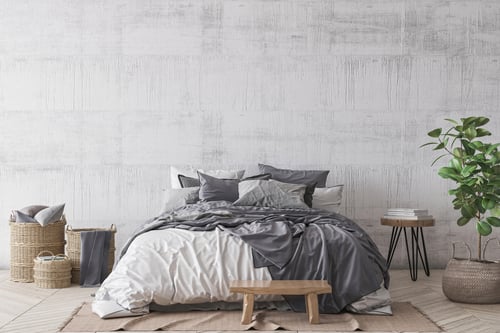Scandi Inspired Beach House Bedrooms In Gray