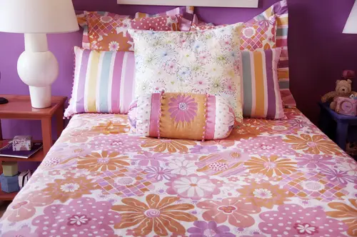 Boho Chic Liac Bedroom with Vibrant Bedding