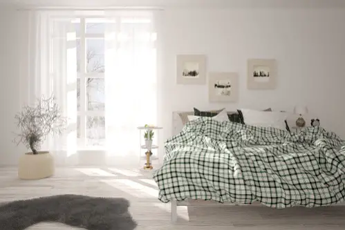  Patterned Scandinavian Bedrooms in Khaki Green