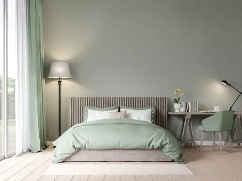 Contemporary Bedrooms with Furniture in Khaki Green 