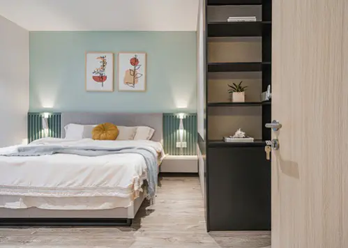 Modern Light & Airy Bedrooms in  Khaki Green