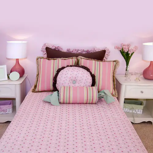 Beach House Bedrooms in Blush Pink Lovely Prints