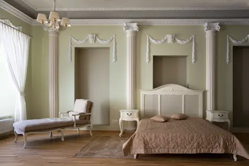 French Country Bedrooms with Palest Green