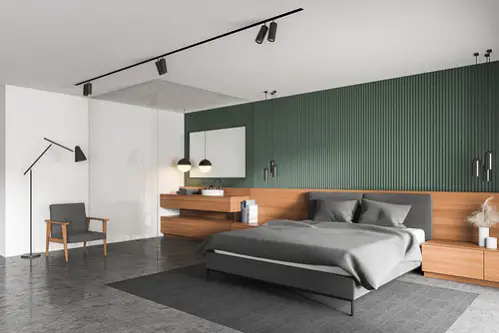 Contemporary Sleek and Stylish Bedrooms in Khaki Green