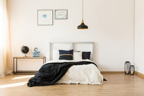 Scandinavian Bedrooms in Soft Black with Comforter Set