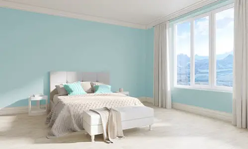 Beach House Bedrooms in Ice Blue and White 