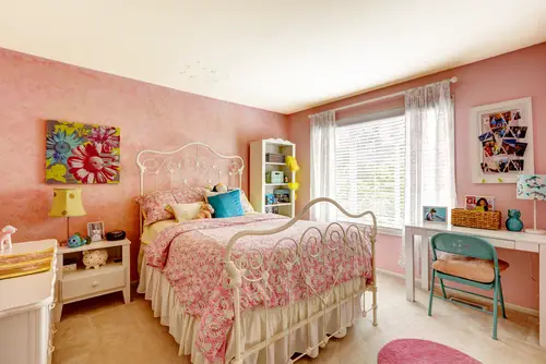 Traditional Bedrooms in Blush Pink With Classic Setting 