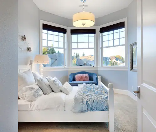 Light & Bright Transitional Bedrooms in Ice Blue 
