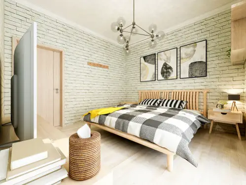 Retro Style Industrial Bedrooms in Light Gray