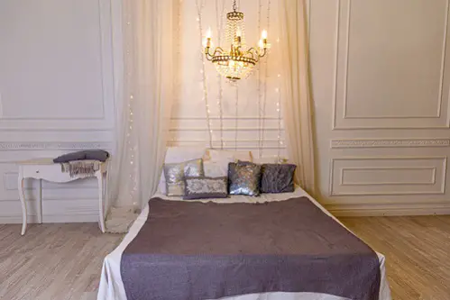 French Country Bedrooms with Soft Black Duvet