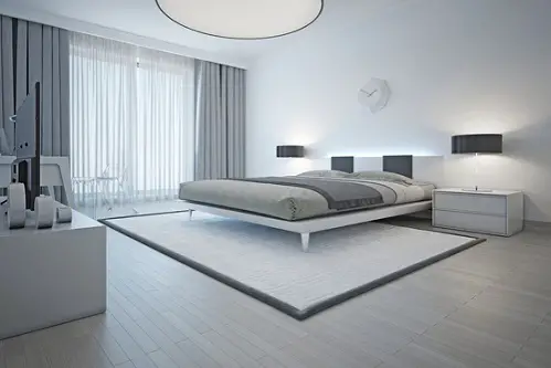 Contemporary Bedrooms Accented With Black