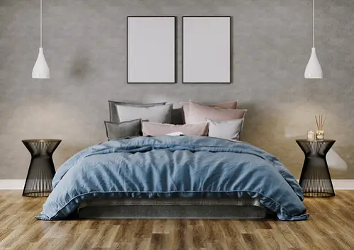 Scandinavian Bedrooms in Light Gray & Blue
