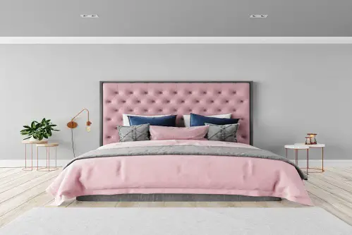 Modern Bedrooms with Accent Bed in Blush Pink 