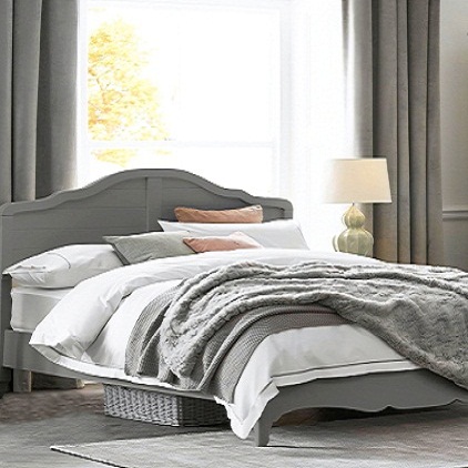 French Country with Bring Fabrics Bedrooms in Light Gray with 