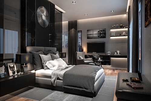 Luxurious Modern Bedrooms in Soft Black 