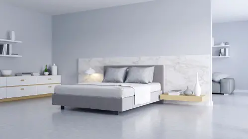 Contemporary Clean Polished Bedrooms in Light Gray 
