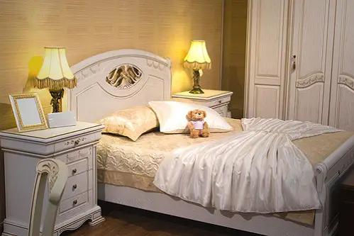 French Country Bedrooms in Lemon Yellow & White
