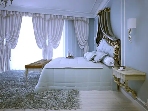 French Country Exceptionally Charming Bedrooms in Ice Blue