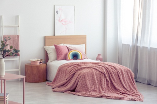  Industrial Bedrooms in Blush Pink & White
