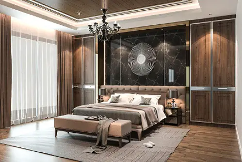 Contemporary Bedrooms in Soft Black For Eclectic