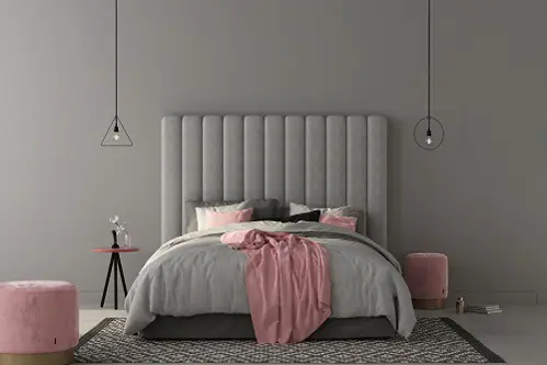 Industrial Bedrooms in Blush Pink with Little Accent