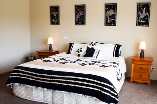 Traditional Bedrooms in Soft Black with Lovely Bed Linen