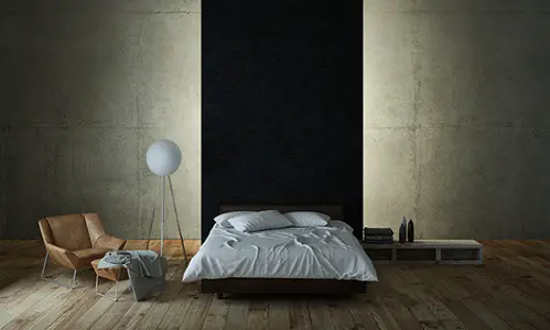 Industrial Accented Bedrooms in Soft Black