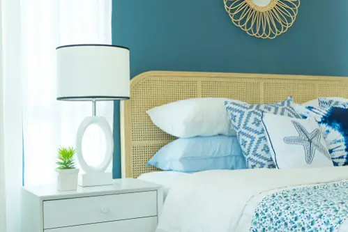 Beach House Bedrooms in Dark And Light Shades of Blue 