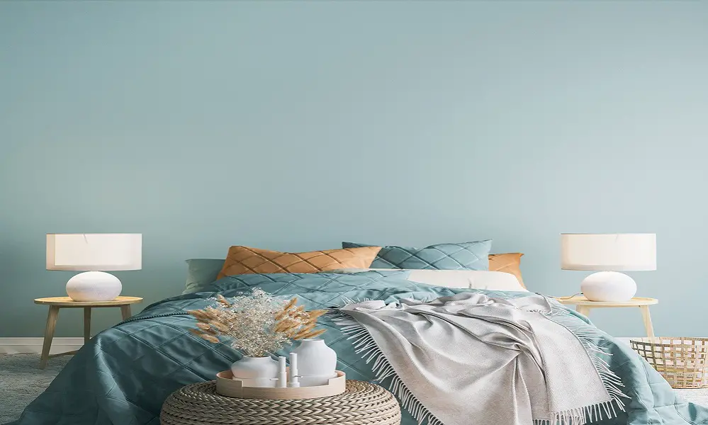 Boho Chic Bedrooms in Ice Blue with Monochromatic Decor