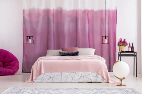 Mid-Century Bedrooms in Multiple Shades of Pink 