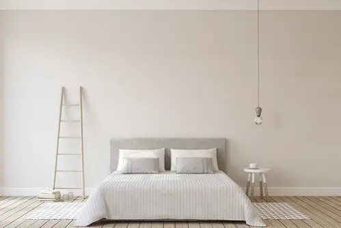 Simple Scandinavian Bedrooms in Light Gray 