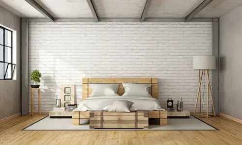 Industrial Bedrooms in Light Gray with Perfect walls