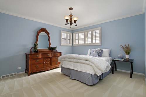 Farmhouse Bedrooms in Ice Blue & White 