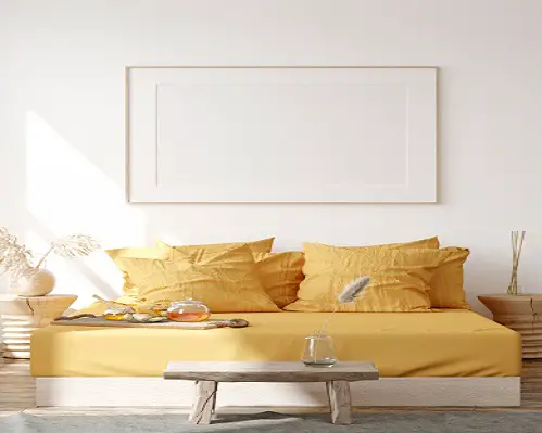 Scandinavian Bedrooms in Lemon Yellow & White