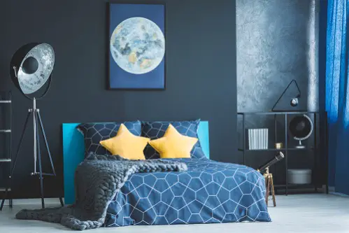 Modern Bedrooms in Cobalt Blue with Bedding 