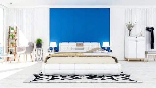 Accented Contemporary Bedrooms in Cobalt Blue