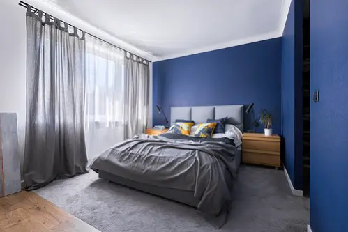 Modern Bedrooms in Cobalt Blue & Grey 