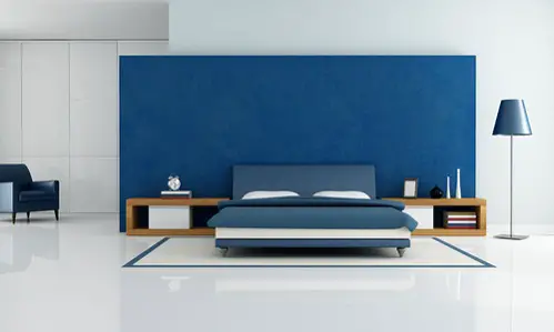 Contemporary Bedrooms in Cobalt Blue & White