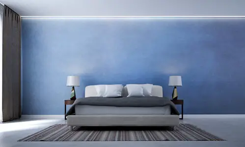 Modern Bedrooms in Light Cobalt Blue