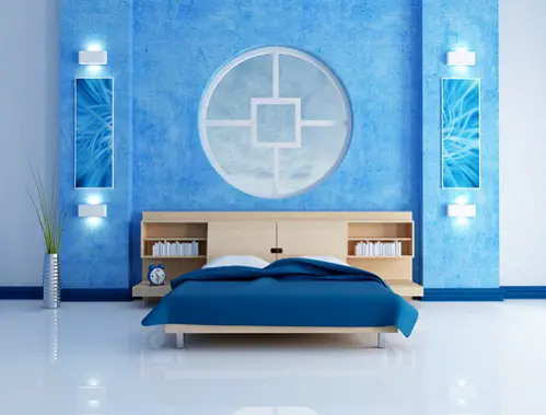 Contemporary Bedrooms in Light Cobalt Blue 
