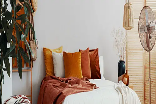 Accented Boho Chic Bedrooms in Caramel