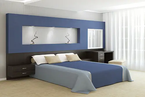 Contemporary Bedrooms in Cobalt Blue with PVC Panels 