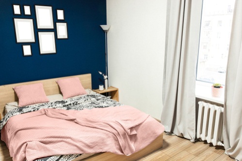 Modern Bedrooms in Cobalt Blue and Pink 