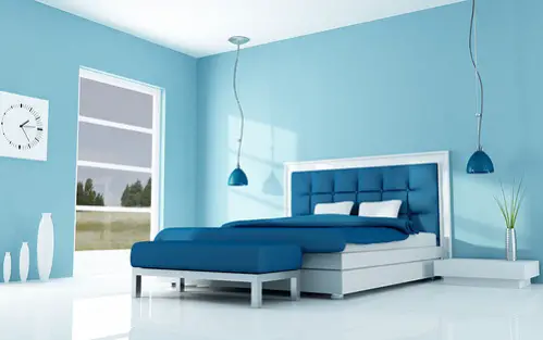 Modern Bedrooms in Cobalt Blue & Sky Blue